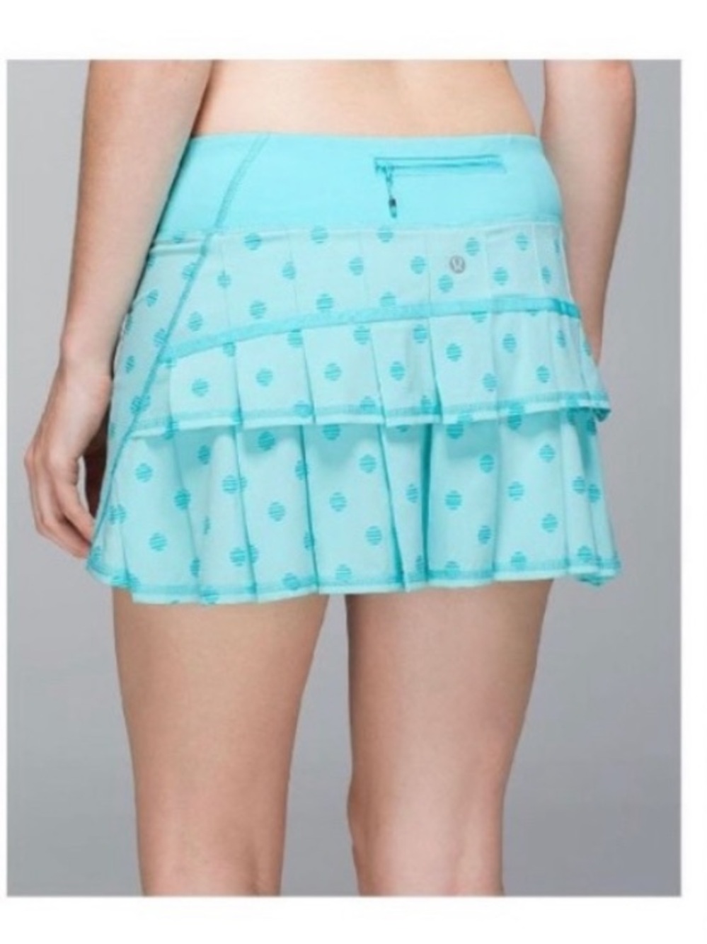 lululemon Pacesetter skort aqua dot tiered tennis skirt & free tote